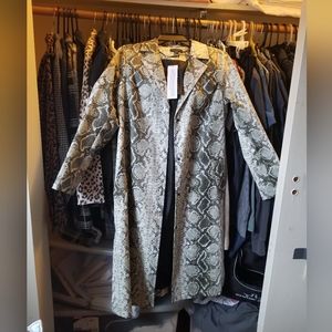 COPY - Topshop Snakeskin Longcoat, size 4, tags on, never worn